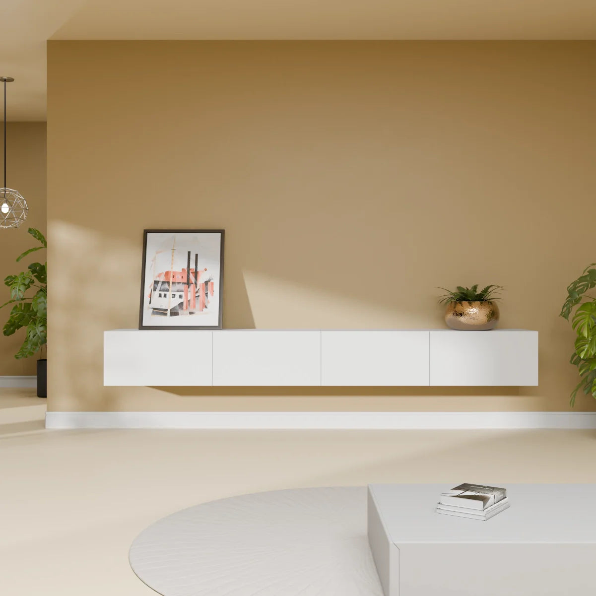 Mora TV Meubel Zwevend & Staand 240 cm Wit