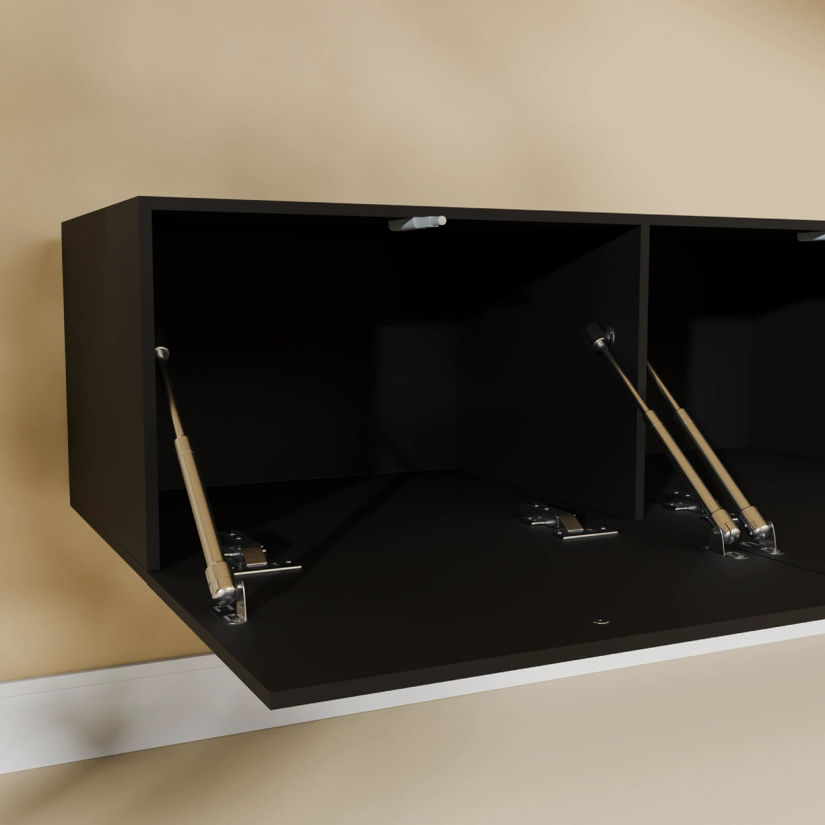 Mora TV Meubel Zwevend & Staand 280 cm Zwart
